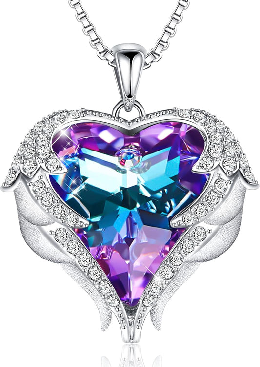 Guardian Heart Angel Sparkle Necklace
