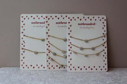 Heartshine Sparkle Heart Bracelet Set