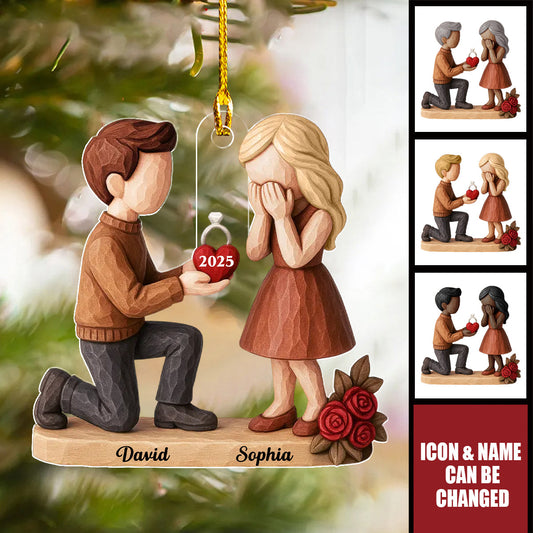 She Said Yes Keepsake Ornament