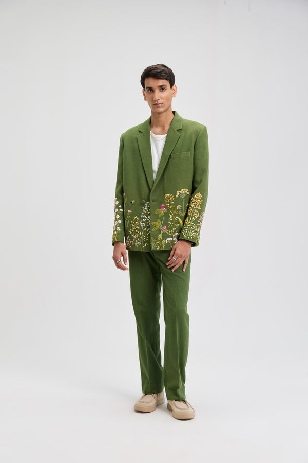 Garden Love Embroidered Resort Blazer
