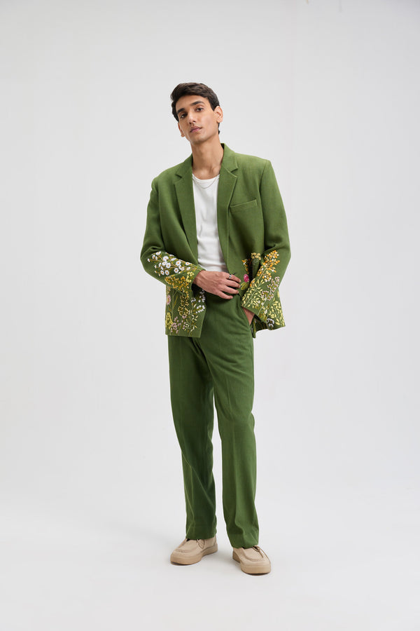 Garden Love Embroidered Resort Blazer