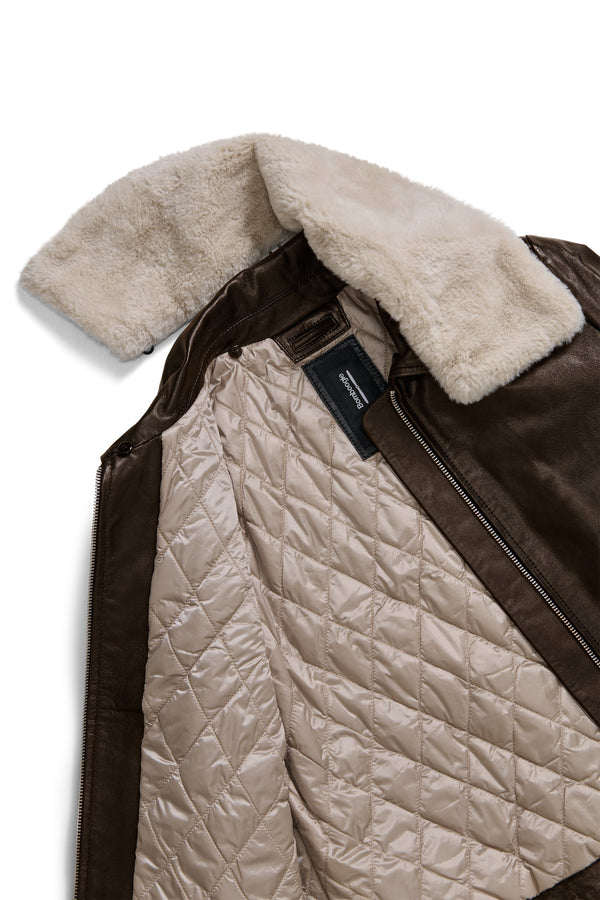 Everyday Leather Jacket with Fur