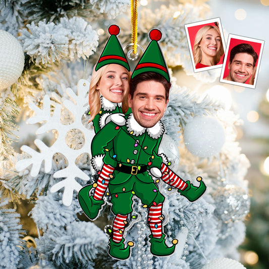 Cheeky Elf Photo Ornament
