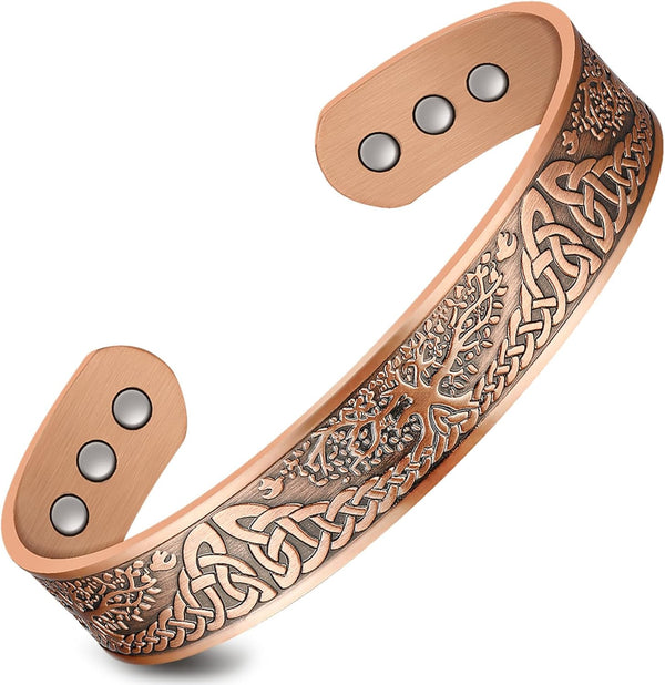 CopperPulse Solid Adjustable Cuff Bracelet
